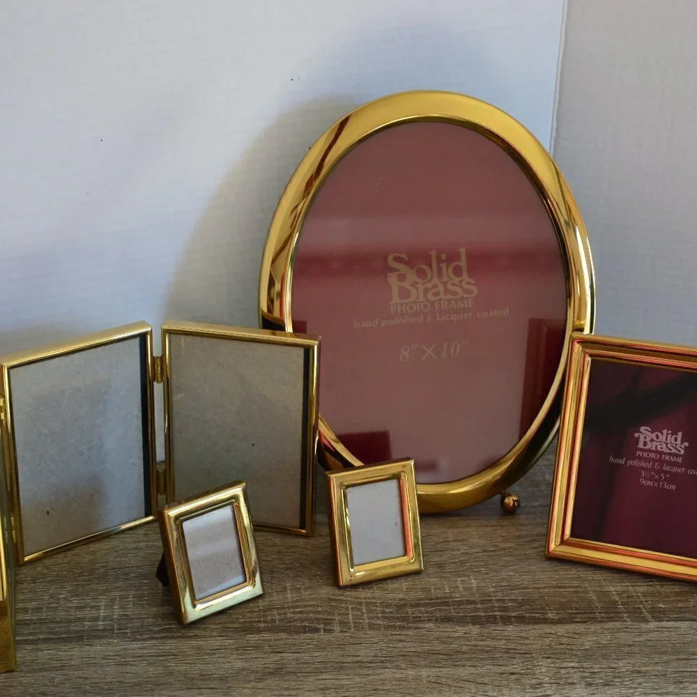 Vintage Brass Photo Frame Lot